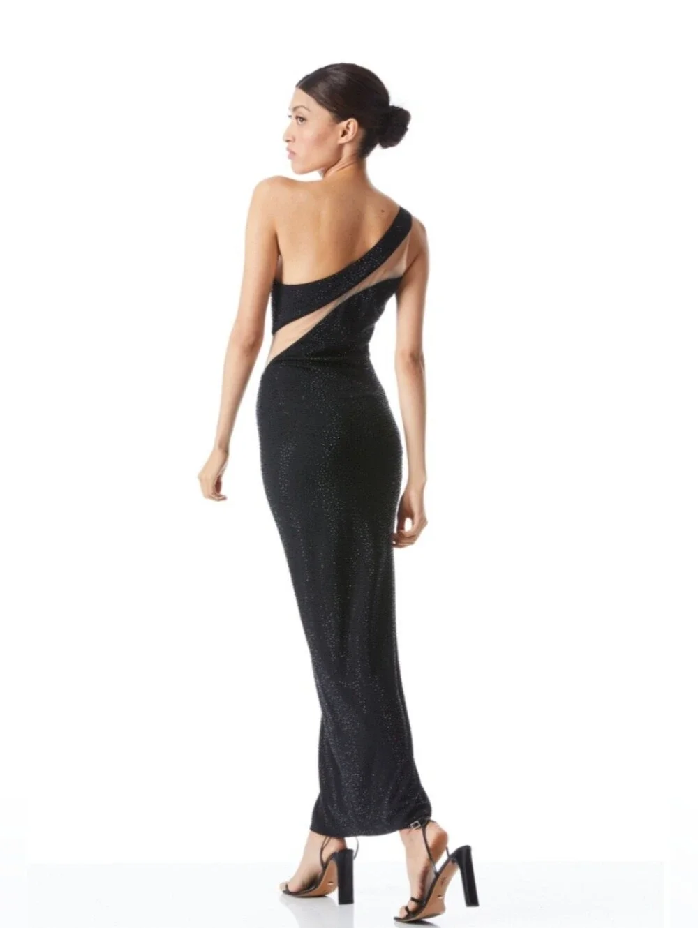 Alice + Olivia Mercedes Embellished One Shoulder long Dress Size 6 $595 - Picture 11 of 13